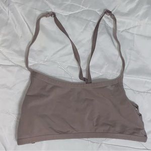 Pink Gray Bralette Medium